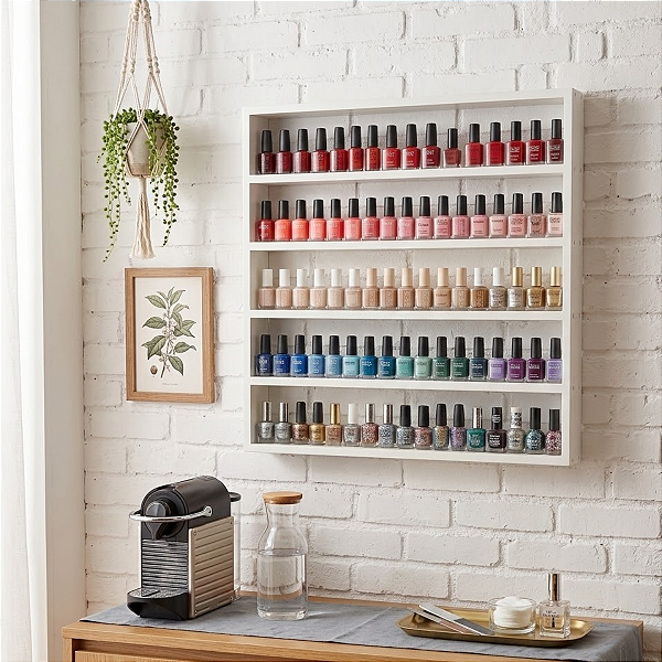 Nicho Multiuso Organizador Expositor de Coleções e Esmaltes Branco Cód.1203