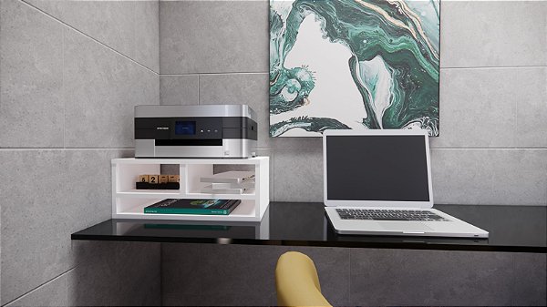 Suporte de Mesa Para Impressora Organizadora Escritório Branco Cód.814