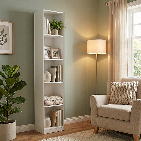 Armário Colmeia Com 5 Nichos Multiuso Livreiro Expositor Organizador Branco Cód.305