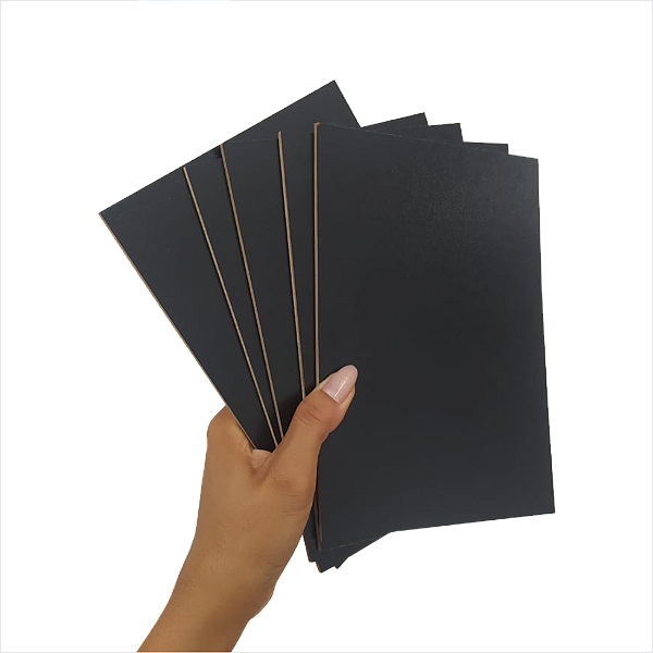 Placa Quadro Chapa Mdf 3mm 29,7x42cm Artesanato Preto 40un Cód.1241