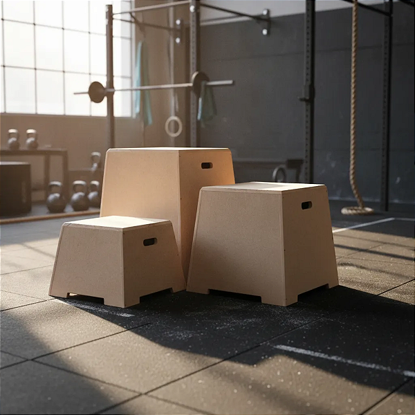 Kit Caixa Para Salto Pliométrica Crossfit Step 30 - 45 - 60 Cód.1201