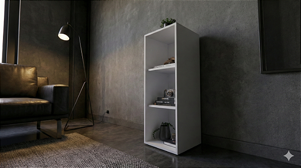 Armário Colmeia Com 3 Nichos Multiuso Branco Cód.303