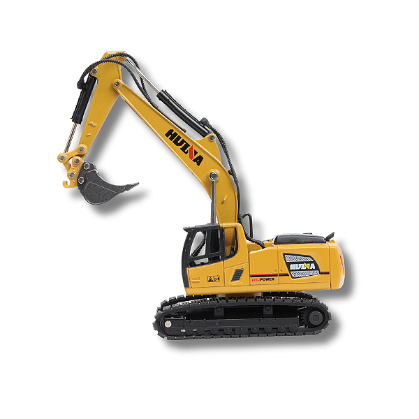 Miniatura Trator Escavadeira 1810 Forklift Huina Toys Escala 1:60