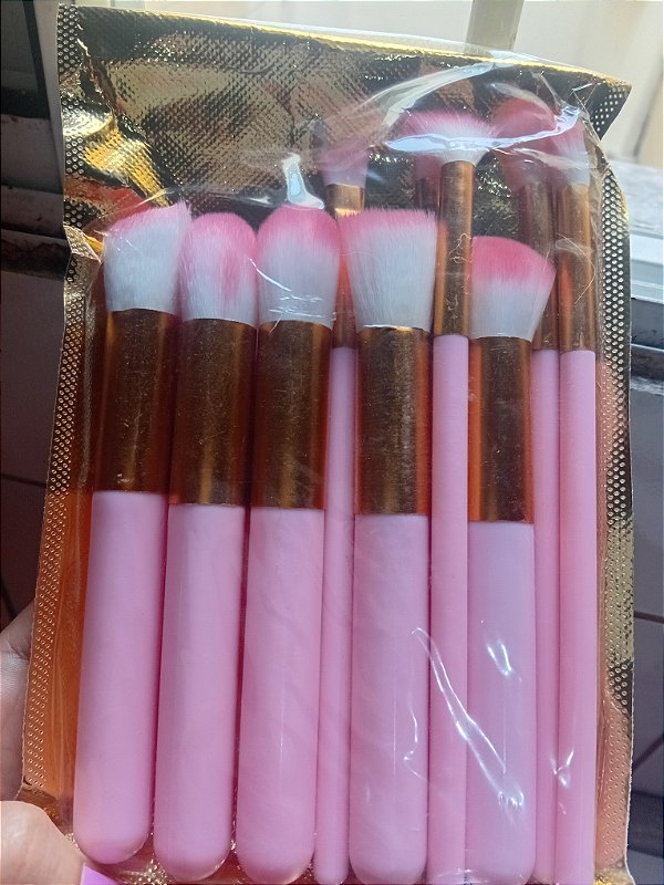 Kit Pincel de Maquiagem 12 Peças - Profissional e Completo para Todos os Looks