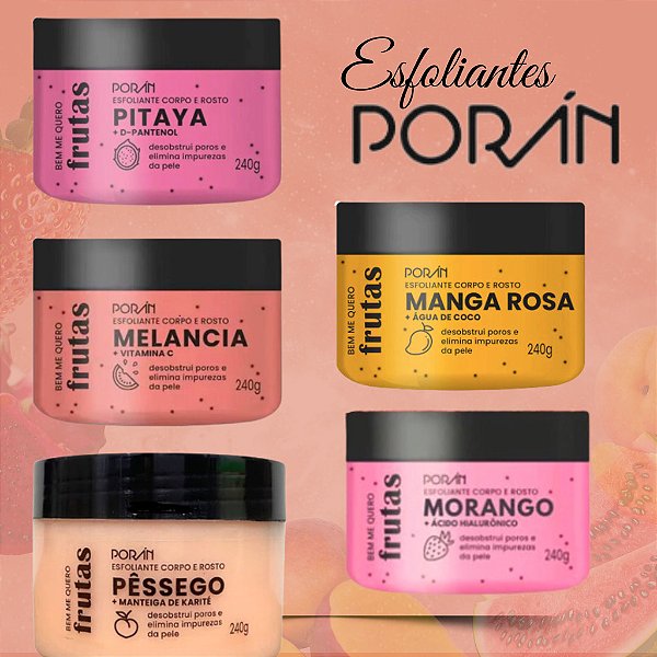 Esfoliante para o corpo e rosto Porán bem me quero