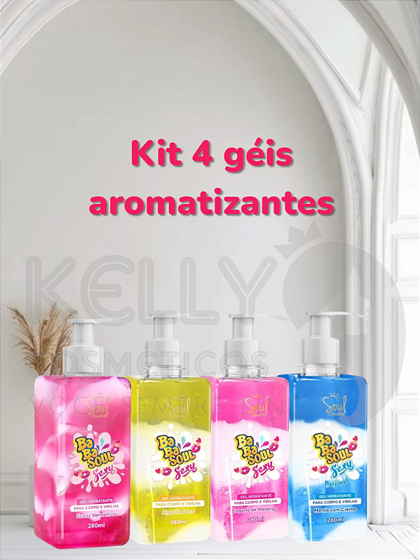 Gel aromatizante beijavel para o corpo e virilha 280ml