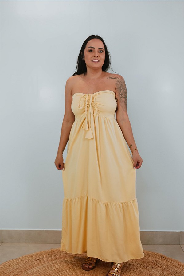 Vestido Longo Gabriela Amarelo