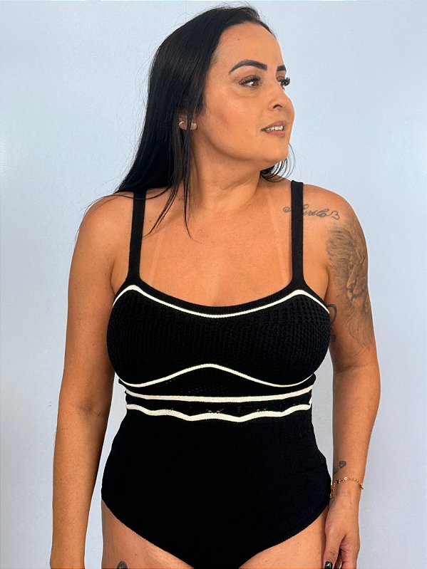 Body Tricot Preto Two Color