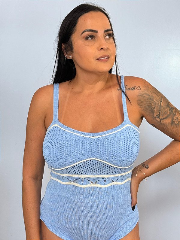 Body Tricot Azul Two Color