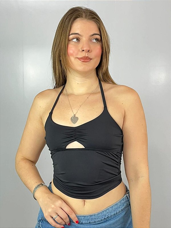 Cropped Poliamida Stace Preto