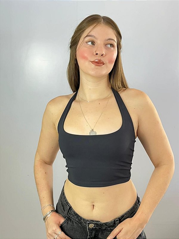 Cropped Poliamida Lia Preto