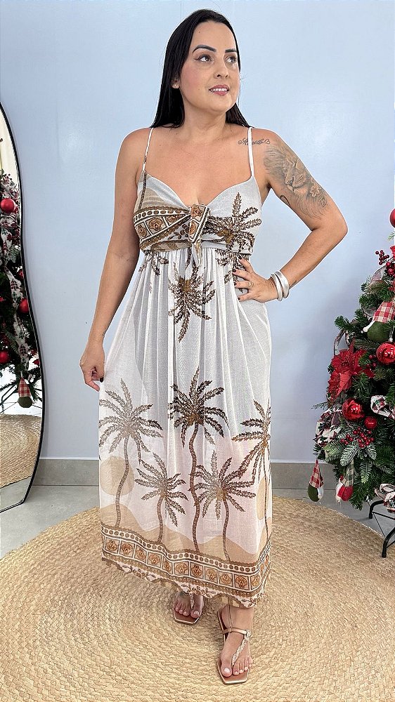 Vestido Chiffon Farm Nude