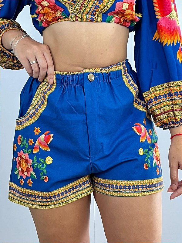 Shorts Sarja Azul Bic Valentina