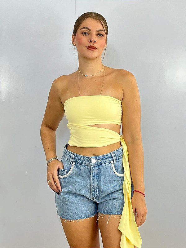 Cropped Poliamida Natasha Manteiga