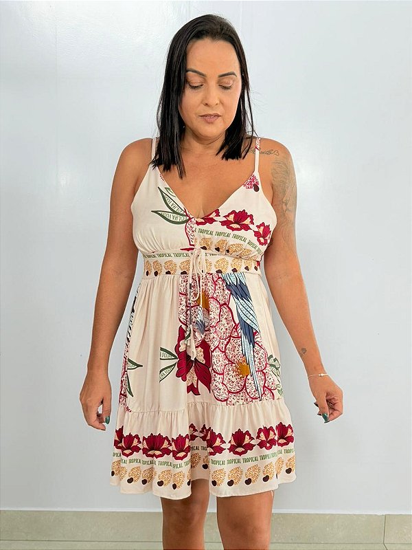 Vestido Curto Off\Vermelho Emilly