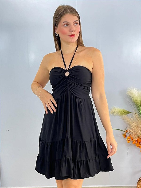 Vestido Curto Preto Jamilly