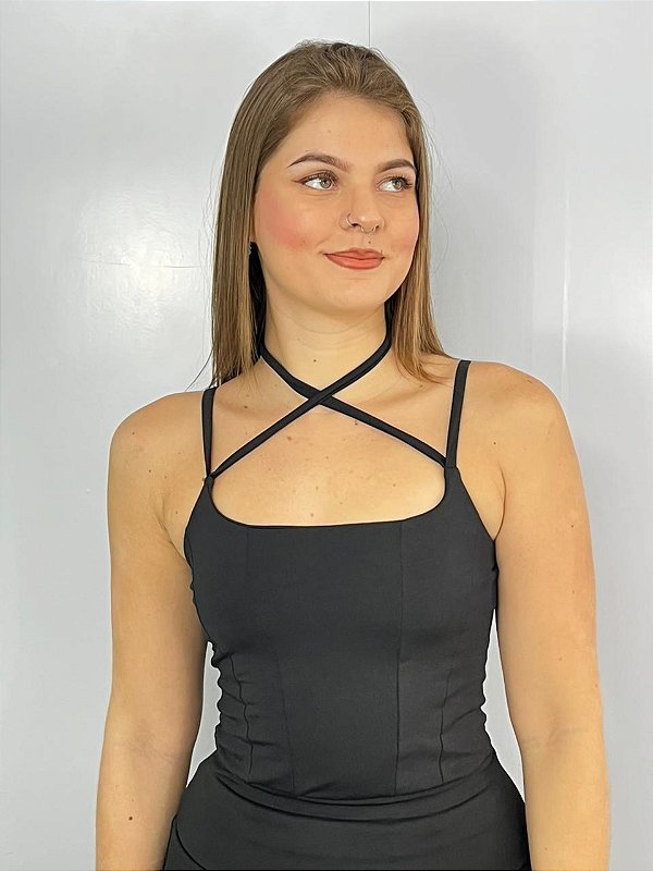 Blusa Poliamida Preta Swifth