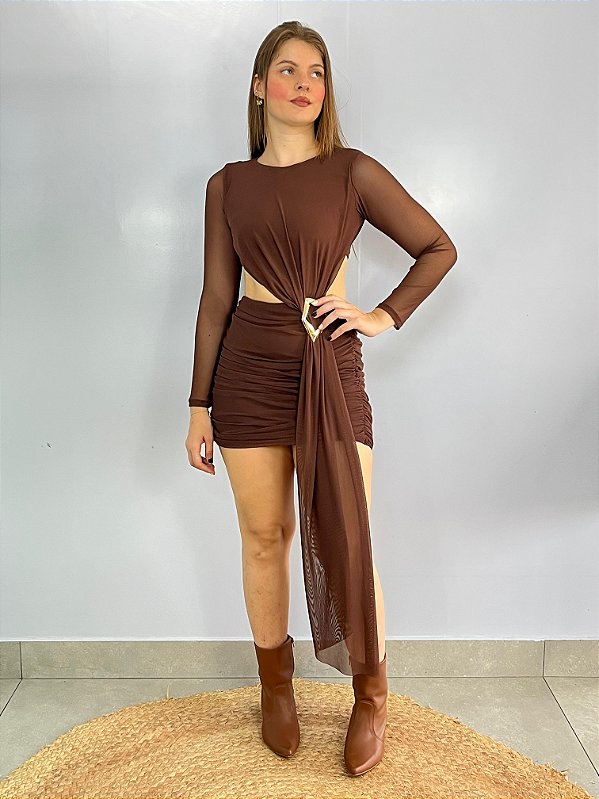 Vestido Chiffon Amanda Preto