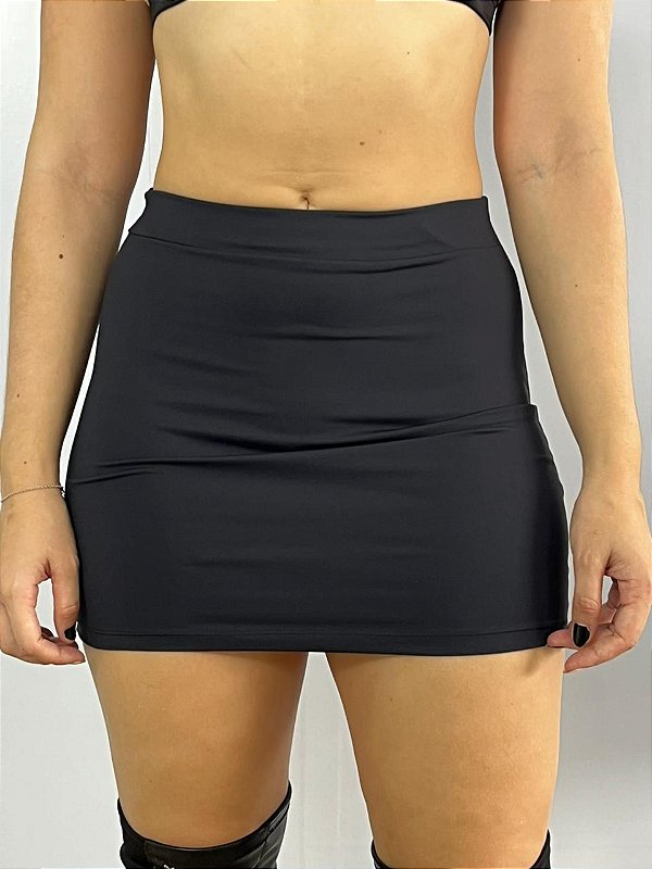 Saia Poliamida Preta Jéssica