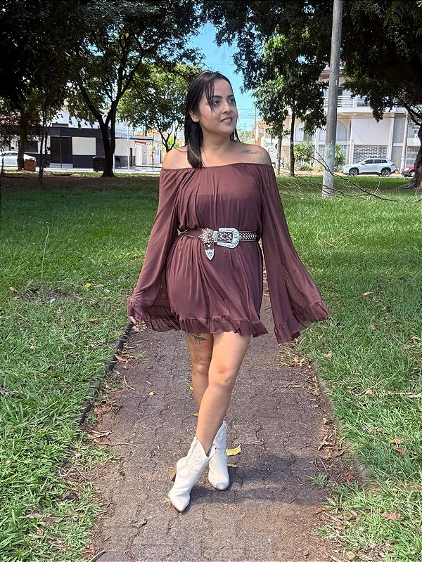 Macaquinho Tule Marrom Bela