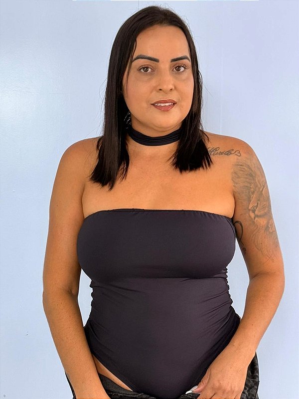 Body Poliamida Chocker Preto