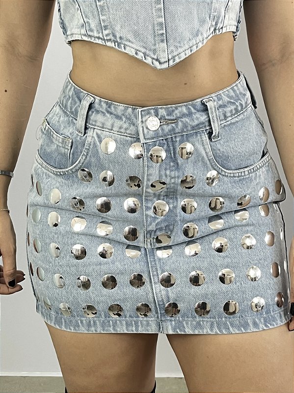 Saia Jeans Chapinha