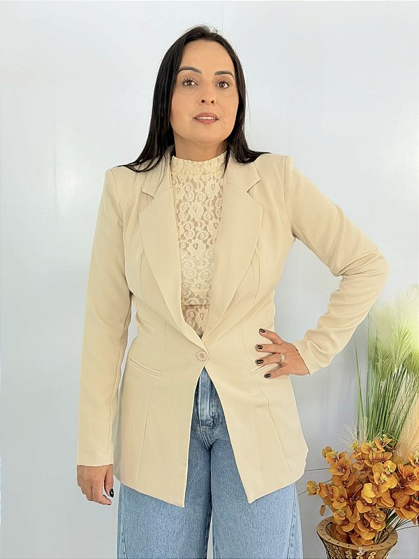 Blazer Ombreira Nude Chick