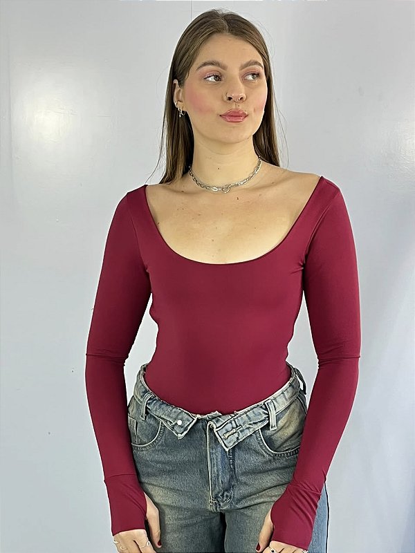 Body Poliamida Kiki Vinho