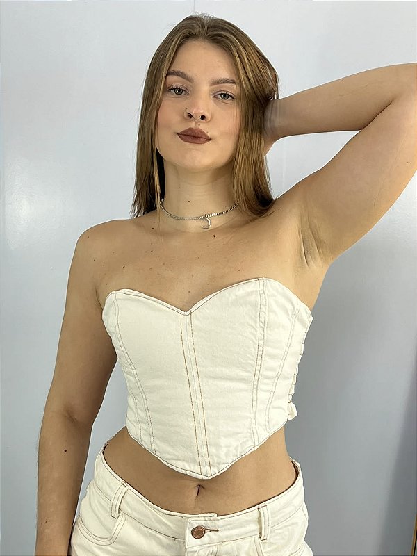 Cropped Jeans White