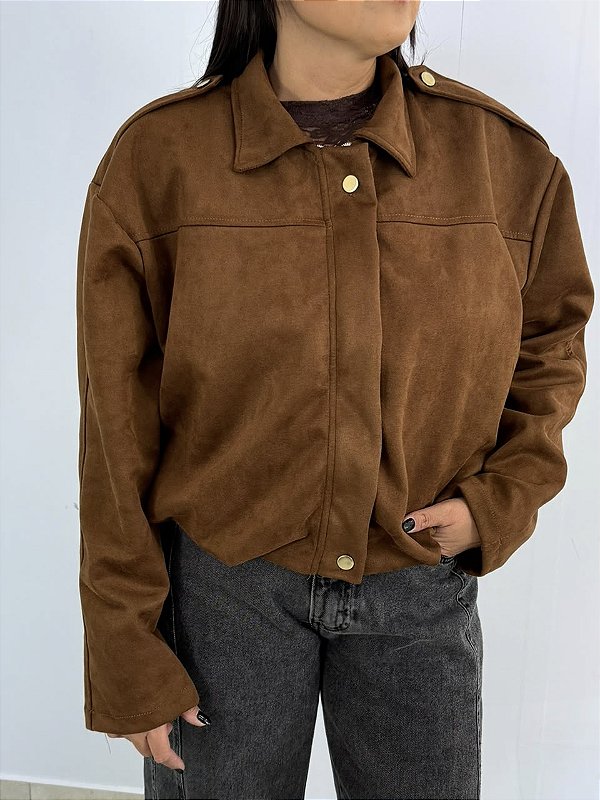 Casaco Suede Marrom