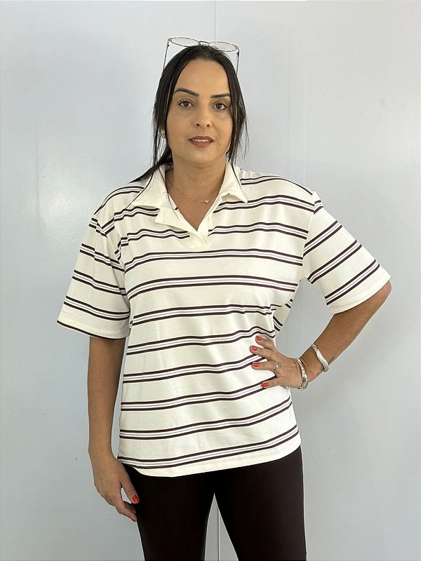 Polo Moletinho Luxxo Off\Marrom