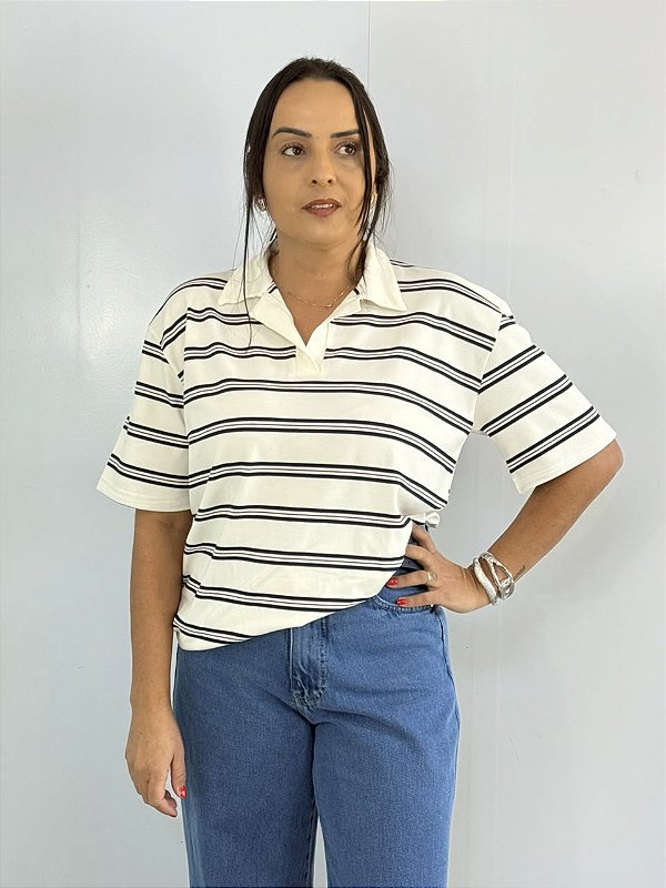 Polo Moletinho Luxxo Off\Azul Marinho