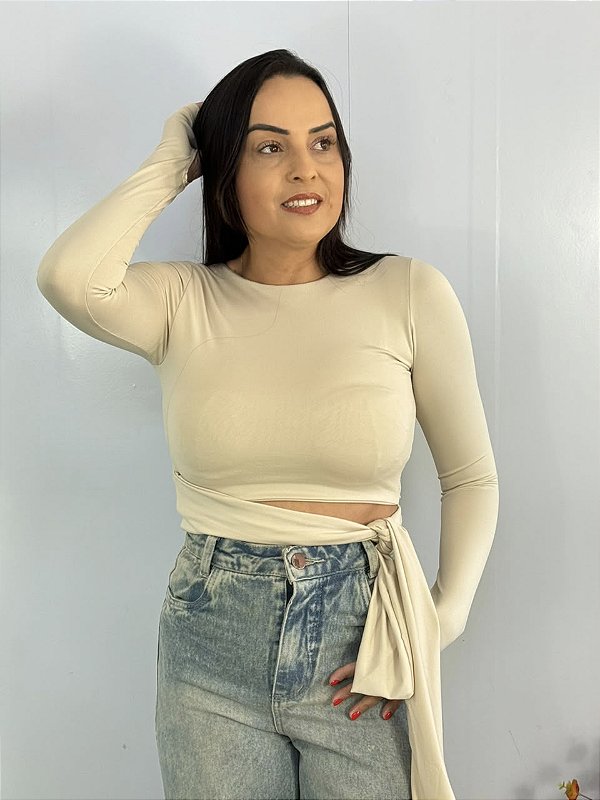 Cropped Poliamida Naila Nude