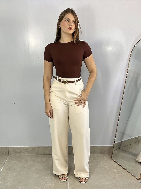 Calça Alfaiataria Cru Fancy