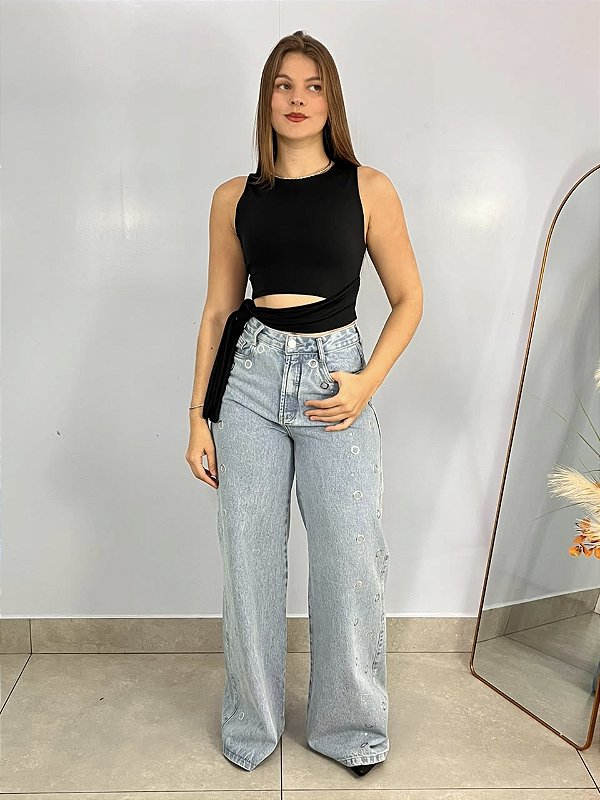 Calça Jeans Pantalona Duda