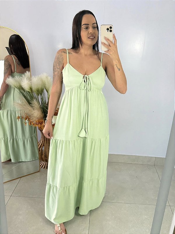 Vestido Longo Daniela Verde