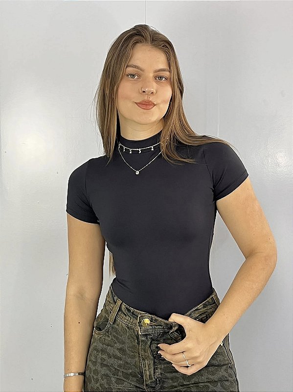 Body Poliamida Ashley Preto