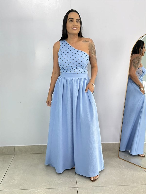 Saia Longa Marrante Bela Azul