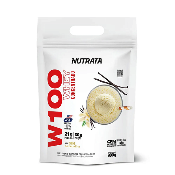 Nutrata - Whey W100 Baunilha (900g) Pouch