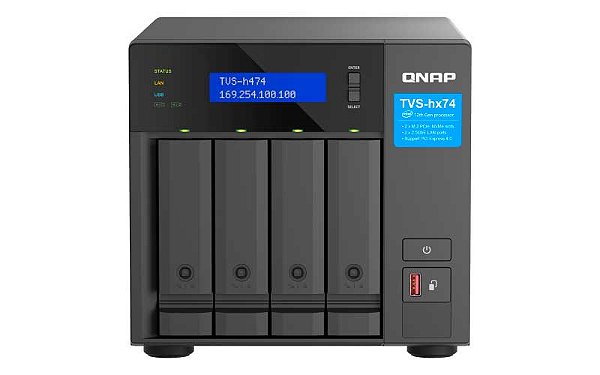 Qnap TVS-h474 - Servidor NAS 4 Baias p/ HDD SATA/SSD/NVMe