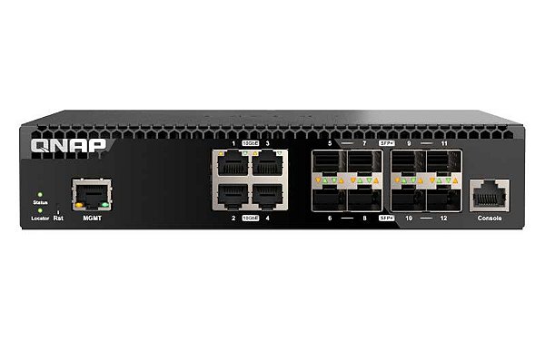 QSW-M3212R-8S4T Qnap - Switch Gerenciável de 12x portas SFP+ RJ45
