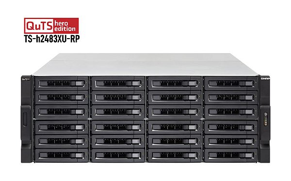 Qnap TS-h2483XU-RP - Storage NAS ZFS 24 Bay p/ HDD SATA