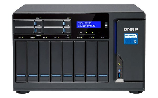 Qnap TVS-1282T3 Servidor NAS/SAN/DAS 8 Baias Thunderbolt 3
