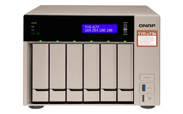 TVS-673e Qnap - Server NAS 6 Bay p/ HDD SATA