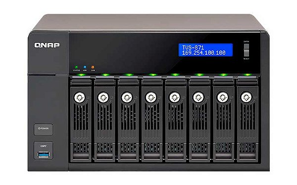 TVS-871 Qnap - Storage NAS 8 Baias p/ HDD SATA
