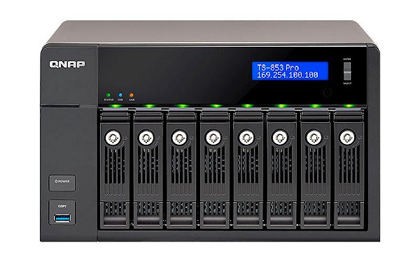 TS-853 Pro Qnap - Storage com 8 Baias p/ HDD SATA