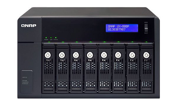 UX-800P Qnap - JBOD 8 Baias p/ HDD SATA