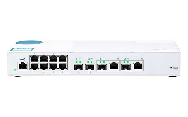 Qnap QSW-M408-2C - Switch gerenciável 10GbE com 12 portas