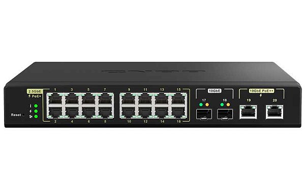 QSW-M2116P-2T2S Qnap - Switch Gerenciável PoE de 20x portas