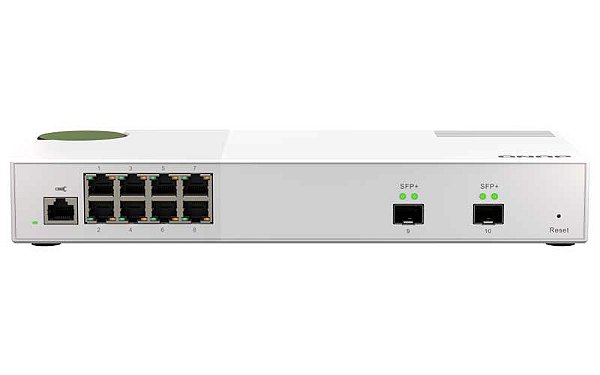 QSW-M2108-2S Qnap - Switch Gerenciável de 10x portas SFP+/RJ45